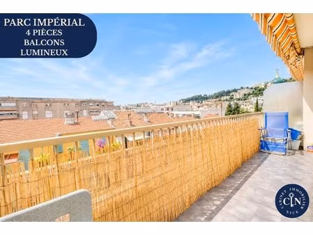 appartement à rafraichir - 4 pièces 80 m² - deux terrasses traversantes - parc impérial