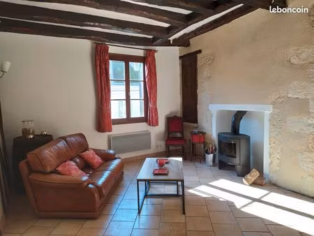 location duplex meublé 90m² - amboise centre + jardin