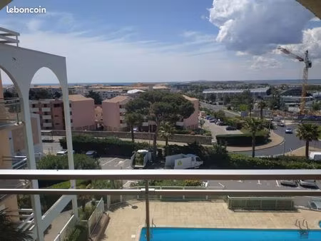 t2 meublé à sète . location de septembre à juin : bail mobilité 10 mois pour étudiant