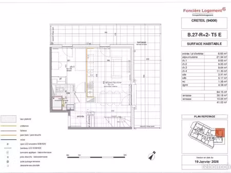 appartement 5 pièces 84 m²