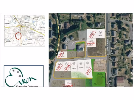 vente terrain 665 m² à saint-christophe-du-luat (53150)  26 600 €