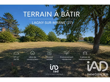 vente terrain 371 m² à lagny-sur-marne (77400)  157 500 €