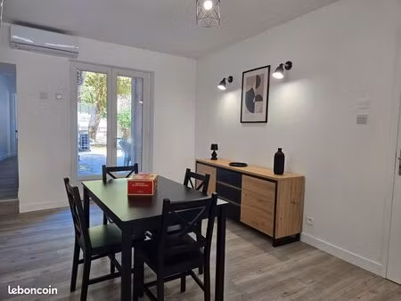 appartement t2 rénové meublé en rdc avec jardin  48m² (climatisé)