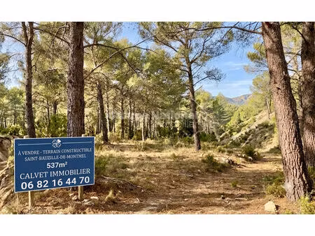terrain constructible de 537m² saint bauzille de montmel
