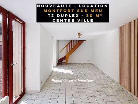 location duplex 2 pièces 29.88 m² à montfort-sur-meu (35160)  477 €