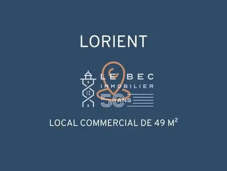 exclusivité lorient hypercentre : local commercial de 49m²