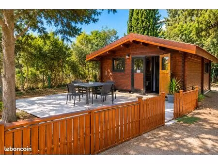 chalet t2 meublé 40 m² – terrasse  jardin clôturé  parking – environnement calme – béziers