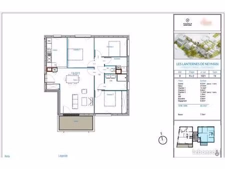 appartement 4 pièces 87 m²
