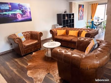 loft meublé 95 m² amiens saint-anne / saint-acheul – terrasse  jardin privatif & suite cin