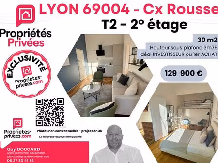 appartement lyon 2 pièce(s) 30.35 m2