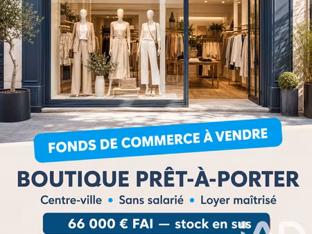 vente habillement  textile 75 m²