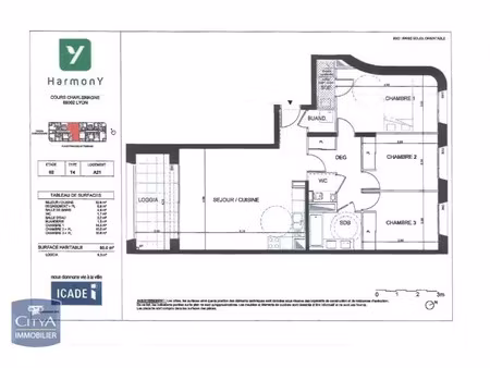 appartement à louer 4 pièces 85 m² - lyon 2e arrondissement (69002) - 1 593€