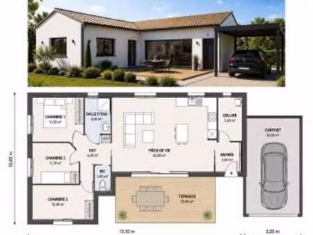 vente maison à saint-maurice-le-girard (85390) : à vendre / 90m² saint-maurice-le-girard
