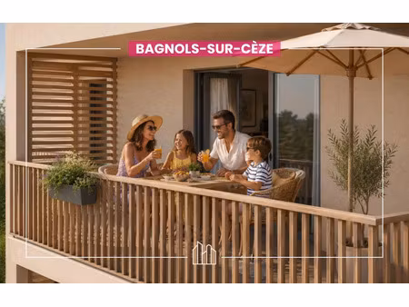 vente appartement neuf 3 pièces 65m2 bagnols-sur-cèze - 209971 € - surface privée