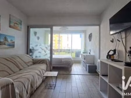 vente appartement t1 bord de mer au barcarès (66420) : à vendre t1 bord de mer / 27m² le b