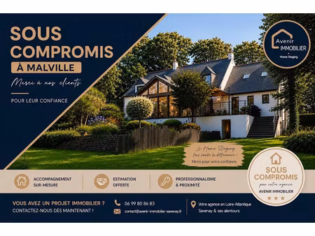 vente maison 8 pièces 199.38 m² à savenay (44260)  439 900 €
