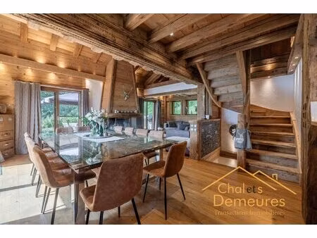 chalet face au mont blanc