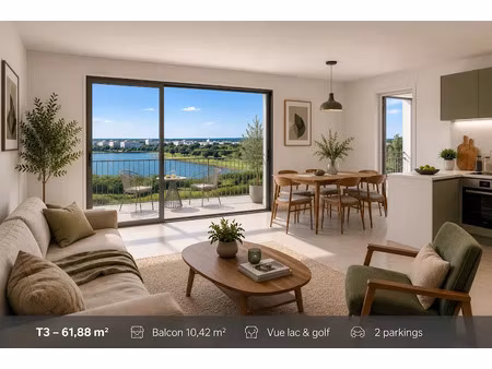 vente appartement 3 pièces 61.88 m² à villenave-d'ornon (33140)  171 000 €