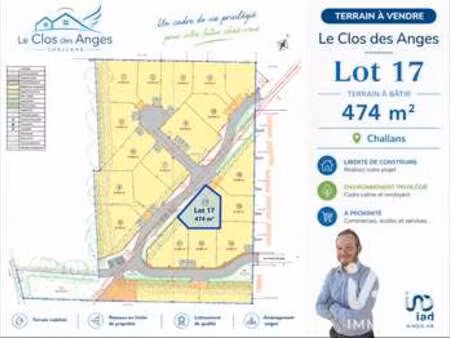 vente terrain à challans (85300) : à vendre / 474m² challans