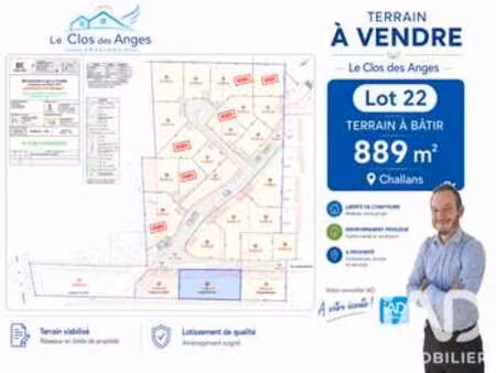 vente terrain à challans (85300) : à vendre / 889m² challans