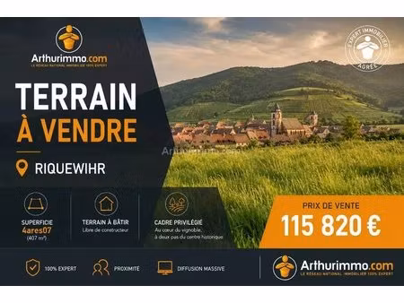 terrain à bâtir – 4 07 ares – riquewihr