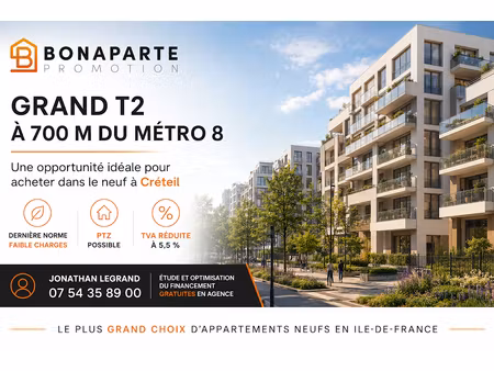 vente appartement 2 pièces 46 m² à creteil (94000)  217 000 €
