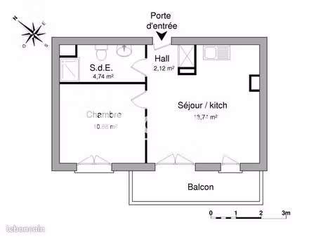 appartement 2 pièces 36 m²