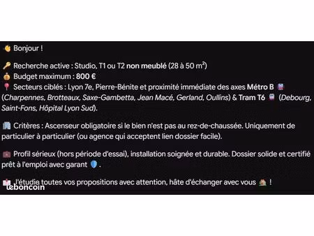 recherche logement lyon 7éme