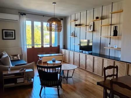 location appartement meublé 81m2  quartier valmy lyon 9  vue saone