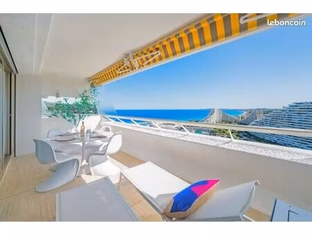 3 pièces luxe traversant marina baie des anges