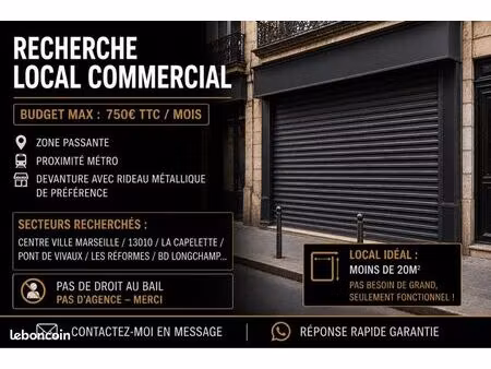recherche local commercial urgent