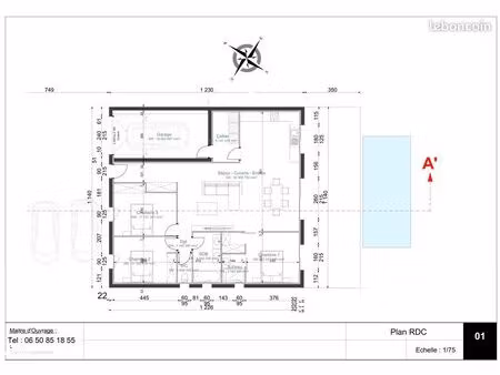 ?terrain constructible 800m2 viabilisé avec permis maison plain pied + piscine