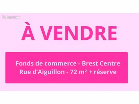 fonds de commerce prêt-à-porter – brest centre – triangle d’or