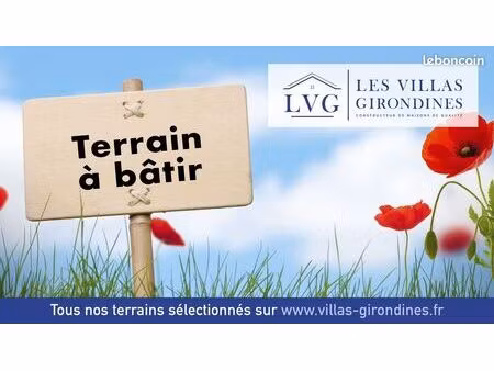 terrain à bâtir de 600 m² à gauriaguet (33)
