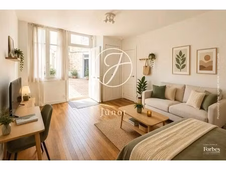 paris 16e - auteuil - studio à vendre - 21 06m² carrez - rez-de-chaussée.