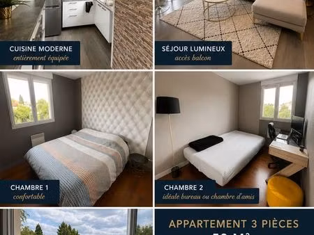 t3 de 52 m² avec balcon  piscine et parking privatif – toulouse (31100)