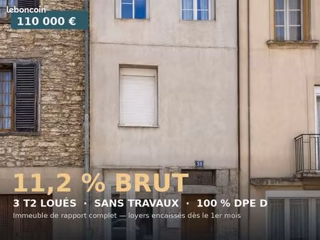 immeuble de rapport loué · 11 2% brut · 110 000