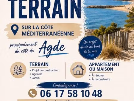 rech terrain  appart  maison à rénover