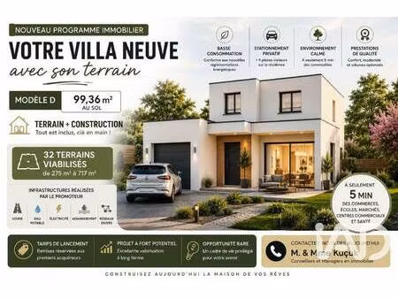 terrain constructible viabilisé à vendre