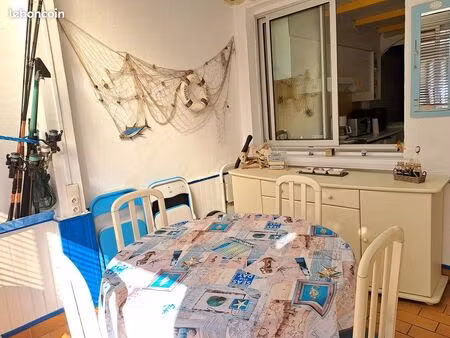 rare à valras-plage : particulier vend maison de pêcheur de 48 m² rénovée à 100 m de la pl