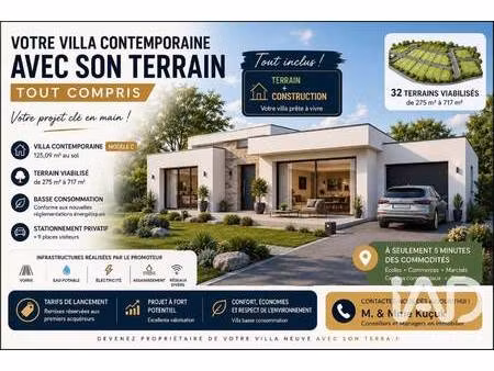 terrain constructible viabilisé à vendre
