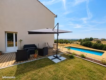 ? maison contemporaine avec vue panoramique sur les pyrénées- piscine et grand garage