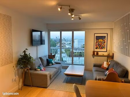 appartement meublé 4 pièces – vue panoramique  balcon  box – paris 13ᵉ salpêtrière
