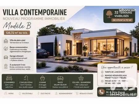 villa 6 pièces 136 m²
