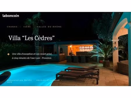 villa les cèdres - 165m2  piscine chauffée  pool house - chanas