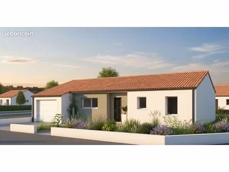 projet de construction d'une maison 100 m² avec terrain à villedieu-la-blouere (49)