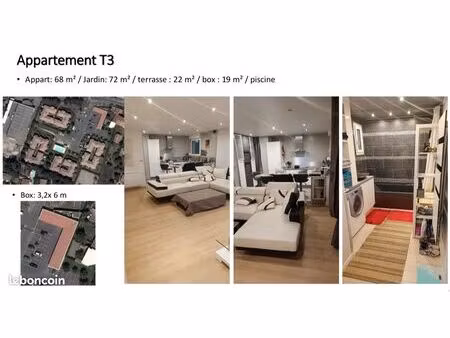 appartement - 3 pièces - 68 m²