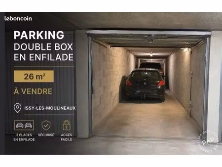 double box en enfilade 26 m2 à issy-les-moulineaux centre-ville