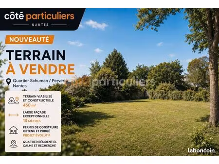 terrain 430 m² nantes