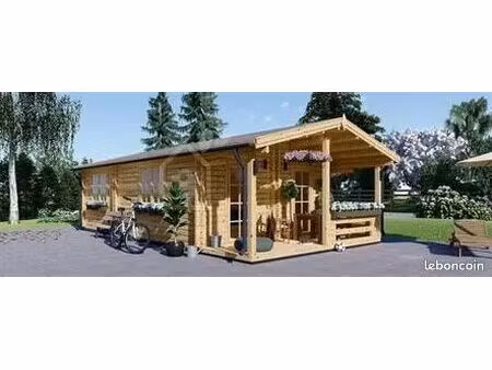 maison bois habitable re2020 neuve – modèle argo – 44 m² avec terrasse